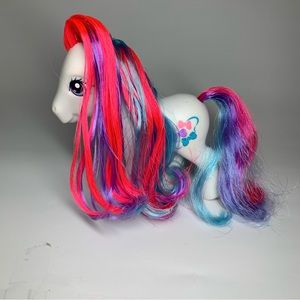 Vintage My Little Pony Bowtie Bow Tie Earth Pony Gen 3 White 2002 As Is